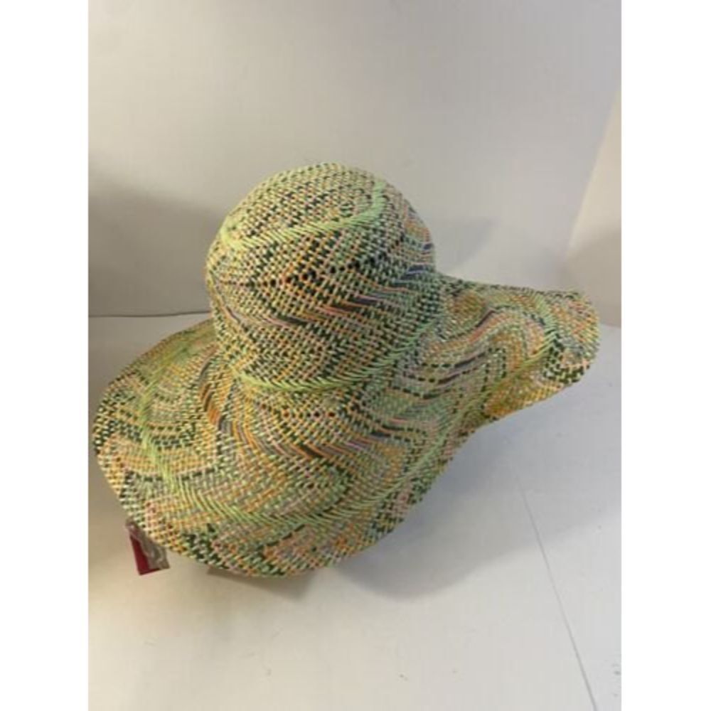 Xhilaration 100% Paper Beach Hat Green Pink